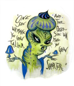 Illustration of the caterpillar in Alice's Adventures in Wonderland